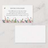 Roze paarse bloemen en botervliegen | Boeken voor Informatiekaartje (Voorkant / Achterkant)