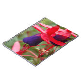 Roze Paarse Bloemen Foto Notitieboek (Linkerzijde)