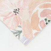 Roze Paarse Bloemen Lam Gepersonaliseerd Meisje Fleece Deken (Hoek)