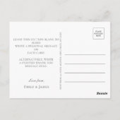 Roze paarse bloemen met Butterflies Hartelijk dank Briefkaart (Achterkant)