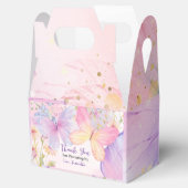 Roze Paarse Bloemen Oh Baby Vlinder Baby shower Bedankdoosjes (Geopend)