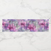 Roze & Paarse Bloemen Parfum Roller Flessenetiket Waterfles Etiket (Enkel label)