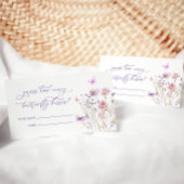 Roze Paarse bloemen raden hoeveel vlinder kussen Informatiekaartje