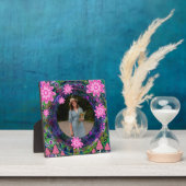 Roze Paarse Bloemen Schattige Uw Foto Aangepast Fotoplaat (Insitu)