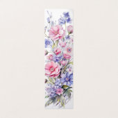 Roze & Paarse Bloemen Vouwen Bladwijzer Bookmarker Visitekaartje (Buitenkant ongevouwen)