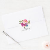 Roze & Paarse Bloemen Vrijgezellenfeest Envelope S Vierkante Sticker (Envelop)