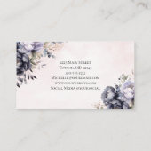 Roze Paarse Bloemen Wedding Event Planner Visitekaartje (Achterkant)