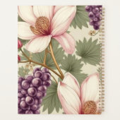 Roze Paarse Bloemendag Planner Notitieboek (Achterkant)