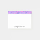 Roze & Paarse Bloemendesign Post-it® Notes (Voorkant)