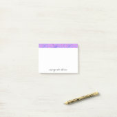 Roze & Paarse Bloemendesign Post-it® Notes (Op bureau)