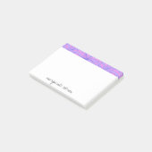 Roze & Paarse Bloemendesign Post-it® Notes (Schuin)