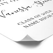  roze paarse bloemenfoto afstuderen welkom poster (Hoek)