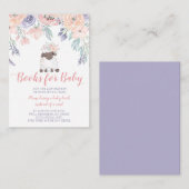 Roze Paarse Bloemenlam Baby shower Boekaanvraag Informatiekaartje (Voorkant / Achterkant)