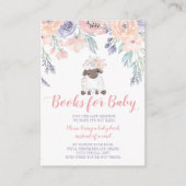 Roze Paarse Bloemenlam Baby shower Boekaanvraag Informatiekaartje (Voorkant)