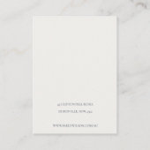 Roze Paarse bloemenscript Ketting bandhouder Visitekaartje (Achterkant)