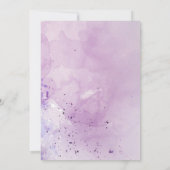 Roze paarse bloemenvlinder jarig kaart (Achterkant)