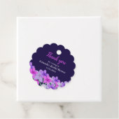 Roze Paarse Bloemige Bruiloft Dank Je Bedankjes Labels (In situ)