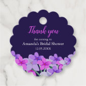 Roze Paarse Bloemige Bruiloft Dank Je Bedankjes Labels (Voorkant)