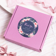 Roze & Paarse Bloemige Neon Bruids Shower Bedankt