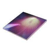 Roze-Paarse bloemige Tegel Tegeltje (Zijkant)