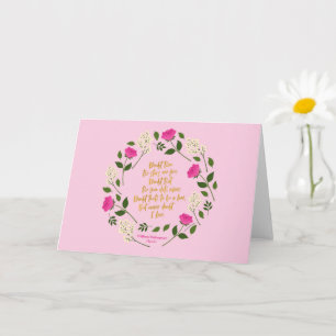 Roze Paarse Bloemige William Shakespeare Nooit Twi Kaart