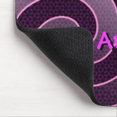 Roze Paarse Bloemspiraal Gepersonaliseerde Mousepa Muismat (Hoek)