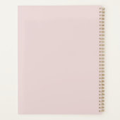 Roze Paarse Blos Bloemen Hart Liefde Kat  Planner (Achterkant)