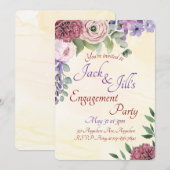 Roze & Paarse Boeket Kaart (Voorkant / Achterkant)