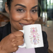 Roze Paarse Boho Bloemlint Koffiemok