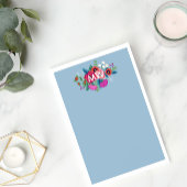 Roze Paarse Boho Florals White Monogram Post-it® Notes