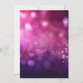 Roze Paarse Bokeh vrijgezellenfeest Kaart (Achterkant)