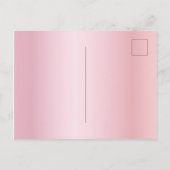 Roze paarse boog verjaardagsuitnodiging briefkaart (Achterkant)