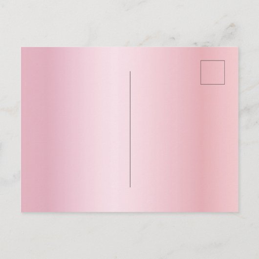 Roze paarse boog verjaardagsuitnodiging briefkaart (Achterkant)