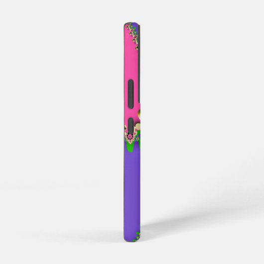 Roze Paarse breuk Monogram Samsung Galaxy Hoesje (Rechterkant)