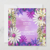 Roze paarse bruiloft verloving kaart (Achterkant)