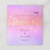 Roze paarse bruiloft voor vioolvogels plaatskaartje (Buitenkant ongevouwen)