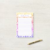 Roze Paarse bubbels Patroon GEPERSONALISEERD Notit Post-it® Notes (Op bureau)