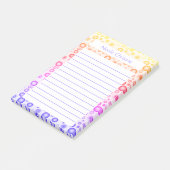 Roze Paarse bubbels Patroon GEPERSONALISEERD Notit Post-it® Notes (Schuin)