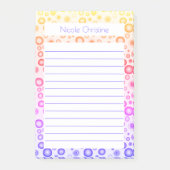 Roze Paarse bubbels Patroon GEPERSONALISEERD Notit Post-it® Notes (Voorkant)