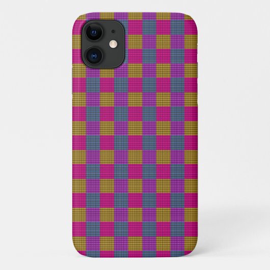 Roze Paarse BubblegumPop Tartan, Case-Mate iPhone Case (Achterkant)