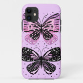 Roze Paarse Butterflies Case-Mate iPhone Case (Achterkant)
