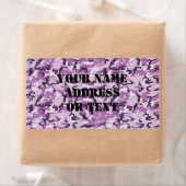 Roze & Paarse Camouflage Achtergrond Etiket (Insitu)