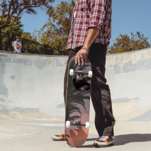 Roze Paarse Caribische Zonsondergang Palmboom 1 Persoonlijk Skateboard