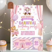 Roze Paarse Carnaval Circus Meisje Verjaardag