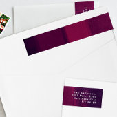 Roze Paarse Chalk Holiday Return-adreslabel