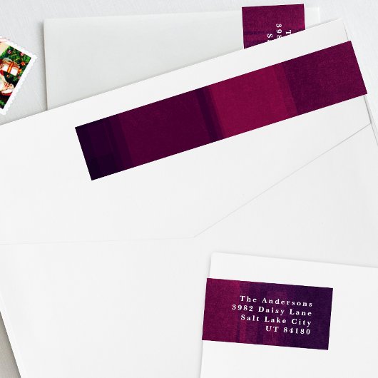 Roze Paarse Chalk Holiday Return-adreslabel