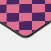 Roze Paarse Checker Diamantpatroon Bureaumat (Hoek)