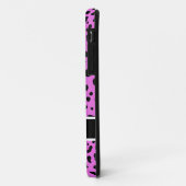 Roze/Paarse Cheetah Print Monogrammed iPhone Case (Achterkant/links)