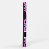 Roze/Paarse Cheetah Print Monogrammed iPhone Case (Achterkant/rechts)