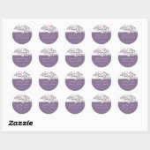 Roze Paarse Cherry Blossom Floral Wedding Sticker (Vel)